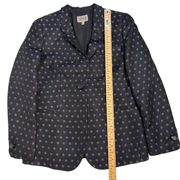 Armani Collezioni Giacca Polka Dot Silk Wool Blend Blazer – Size 6 - Picture 5 of 14